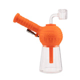 Ooze Blaster Silicone Glass 4-In-1 Hybrid Water Pipe And Nectar Collector - Orange Burst