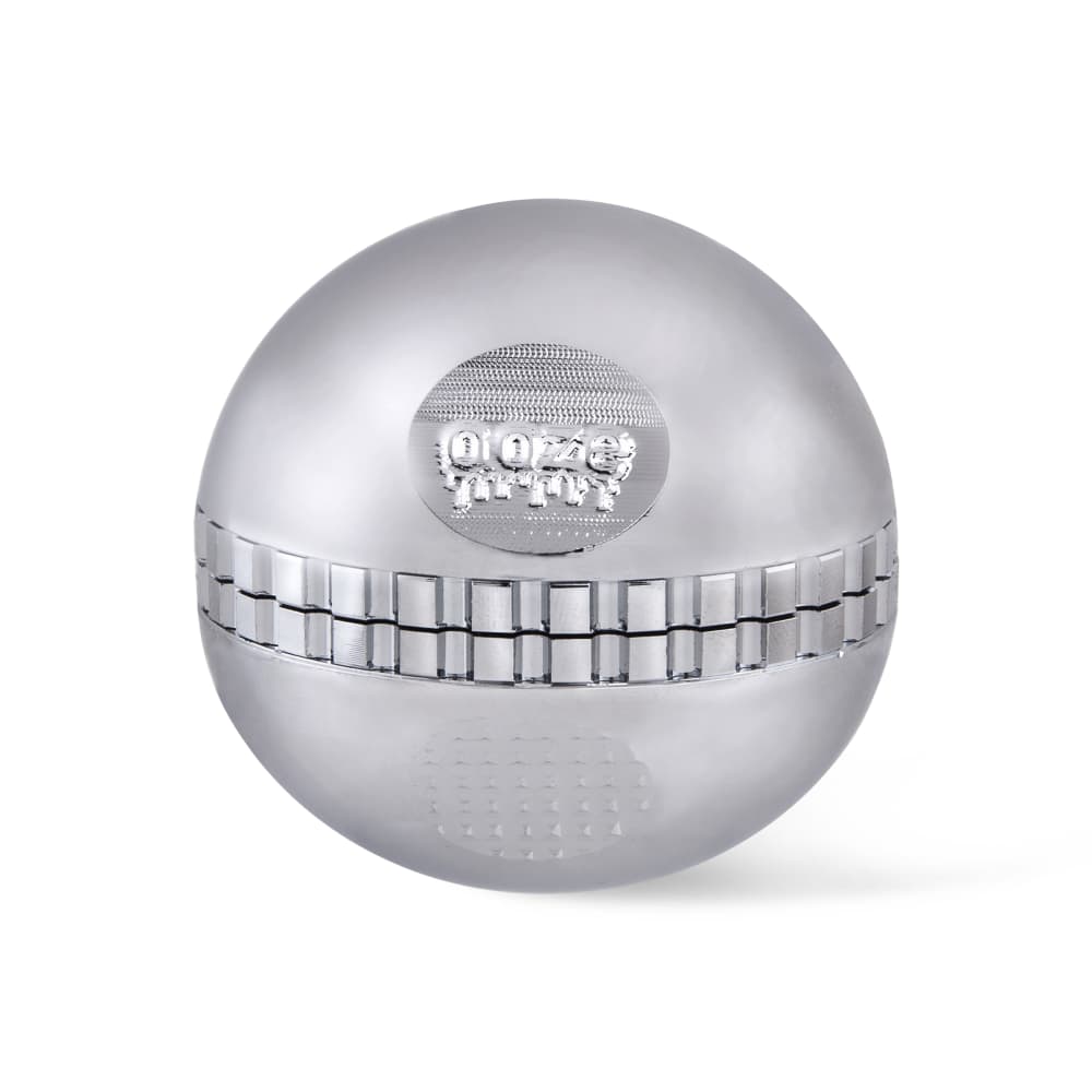 Ooze Saturn Aluminum Globe Grinder - Chrome - Dry Herb