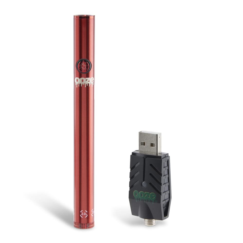 Ooze Twist Slim Pen 2.0 510 Thread Vaporizer Battery – Ruby Red