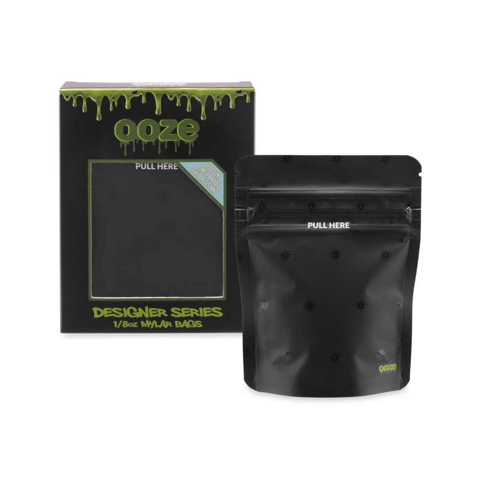 Ooze Designer Series 1-8 Ounce Mylar Bag 10-Pack Box - Logo