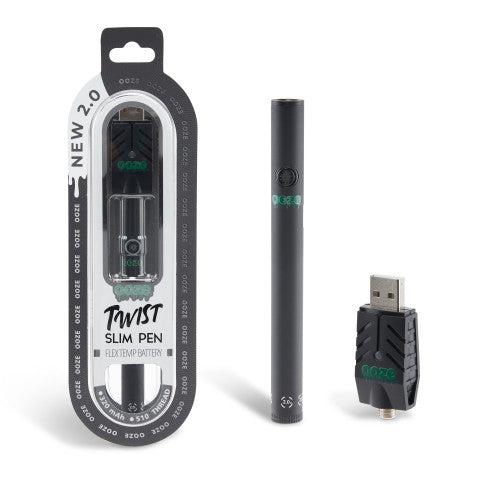 Ooze Twist Slim Pen 2.0 510 Thread Vaporizer Battery – Panther Black