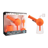 Ooze Blaster Silicone Glass 4-In-1 Hybrid Water Pipe And Nectar Collector - Orange Burst