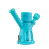 Ooze Hyborg Silicone Glass 4-In-1 Hybrid Water Pipe And Nectar Collector - Aqua Teal