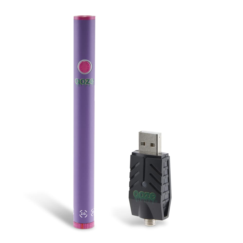 Purple Twist Slim 2.0 Vape Pen Battery 510 thread battery USB charger on the side
