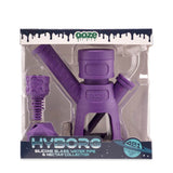 Ooze Hyborg Silicone Glass 4-In-1 Hybrid Water Pipe And Nectar Collector - Shimmer Purple