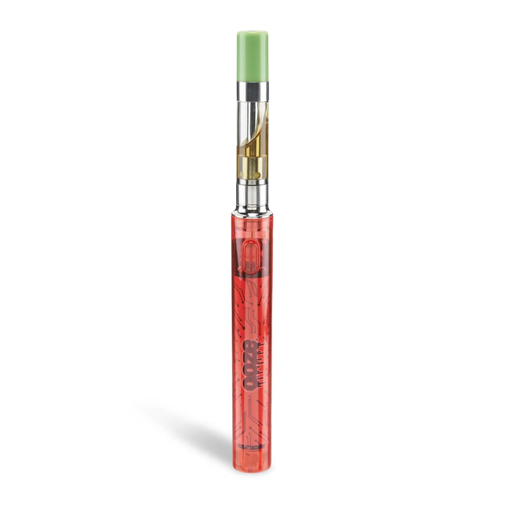 Slim Clear Series Transparent 510 Vape Battery – Ruby Red