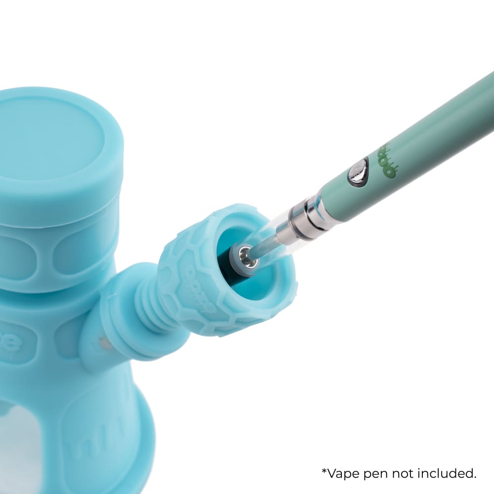 Ooze Hyborg Silicone Glass 4-In-1 Hybrid Water Pipe And Nectar Collector - Aqua Teal