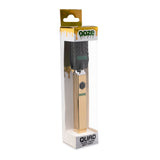 Diagonal view of Quad Gold Square Vape inside box