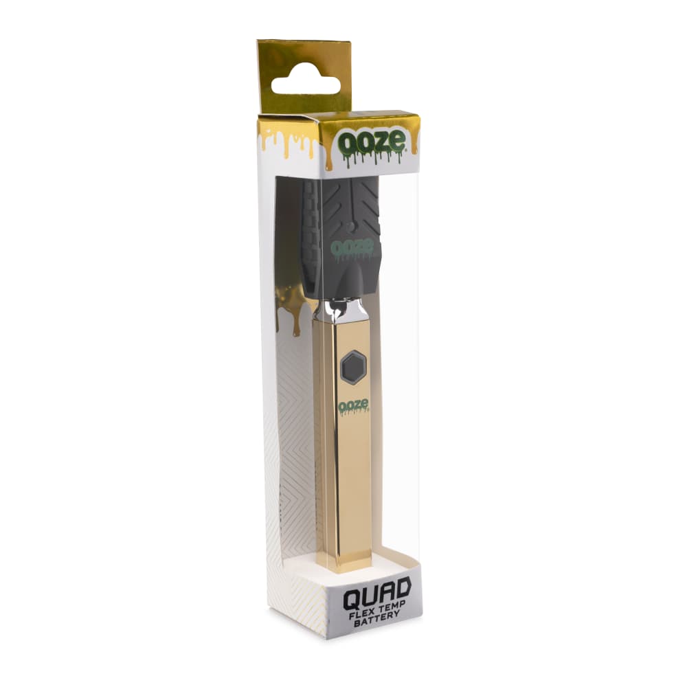 Ooze Lucky Gold Quad 510 Thread 500 Mah Square Vape Pen Battery + Usb Charger