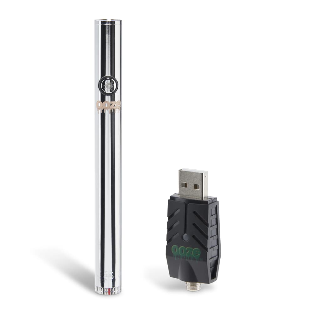 Chrome Twist Slim 2.0 Vape Pen Battery 510 thread battery USB charger on the side