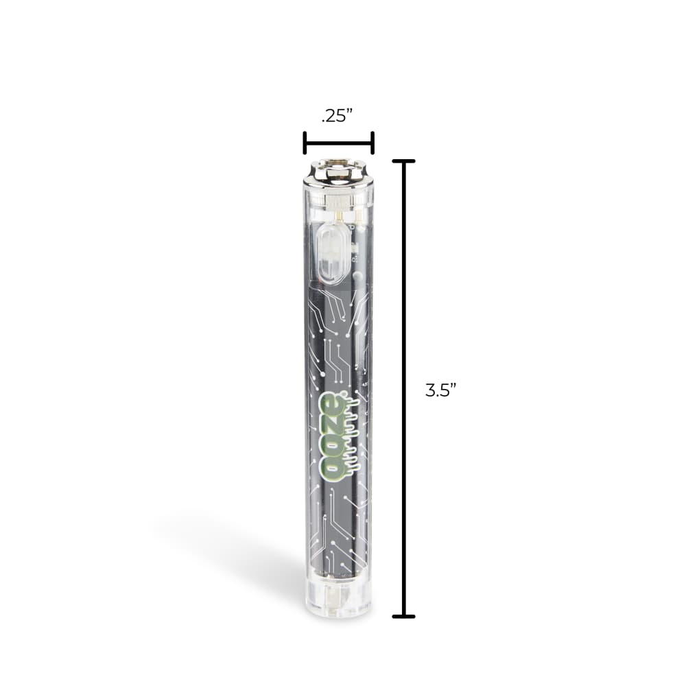 Slim Clear Series Transparent 510 Vape Battery – Panther Black