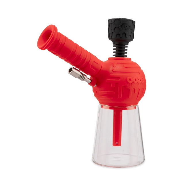 Ooze Blaster Silicone Glass 4-In-1 Hybrid Water Pipe And Nectar Collector - Scarlet Black