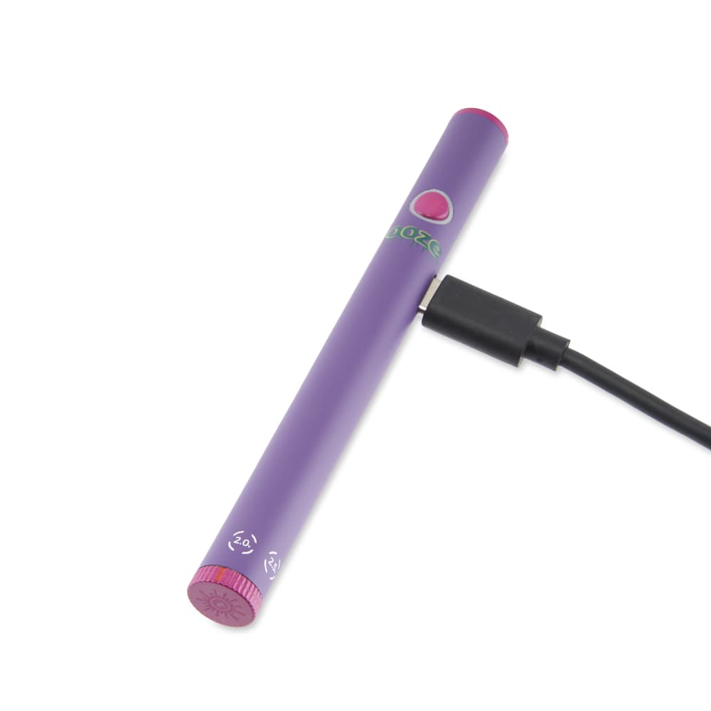 Purple Twist Slim 2.0 Vape Pen Battery with 510 thread battery being charged
